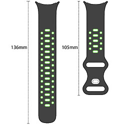 Avis Avizar Bracelet pour Google Pixel Watch Silicone Bicolore Souple Noir / Vert Fluo