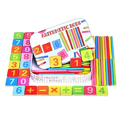 Totalcadeau Jeu d'apprentissage cartons et de bâtonnets pour maths Montessori