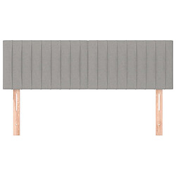 Avis Maison Chic Lot de 2 Têtes de lit design pour chambre - Décoration de lit Gris clair 72x5x78/88 cm Tissu -MN50169