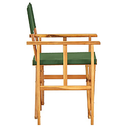 Avis vidaXL Chaises de metteur en scène lot de 2 bois massif d'acacia vert