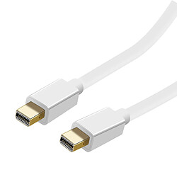 Avizar Câble Vidéo Mini DisplayPort Mâle vers Mâle Haute Résolution 4K 1.8m Blanc