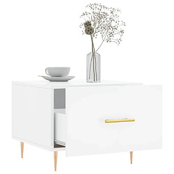 Acheter Maison Chic Lot de 2 Tables basses,Table Console pour salon blanc brillant 50x50x40cm bois d'ingénierie -MN81464