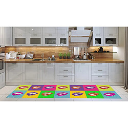 Alter Tapis de cuisine, 100% Made in Italy, Tapis antitache avec impression numérique, Tapis antidérapant et lavable, Modèle Estefania, 120x52 cm