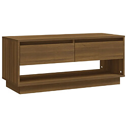 vidaXL Meuble TV Chêne marron 102x41x44 cm Bois d'ingénierie