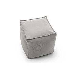 Acheter Autrement Talamo Italia Pouf Perla, 100% Made in Italy, Pouf carré en tissu doux, cm 45x45h45, couleur Blanc