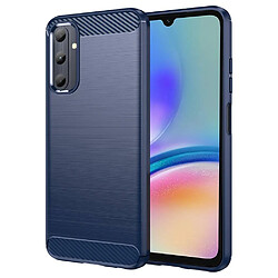 Htdmobiles Coque pour Samsung Galaxy A05s - housse etui silicone gel carbone + film ecran - BLEU FONCE