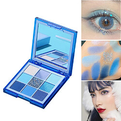 Avis 9Colors Palette De Fards à Paupières Longue Durée Pallete Highly Pigmented Blue