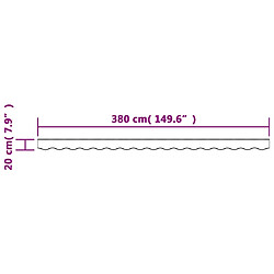 vidaXL Tissu de remplacement de cantonnière d’auvent rayure marron 4 m pas cher