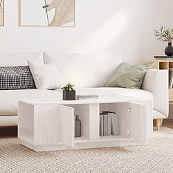 Avis Maison Chic Table basse,Table Console Table d'appoint, Table pour salon Blanc 110x50x40 cm Bois massif de pin -MN43454