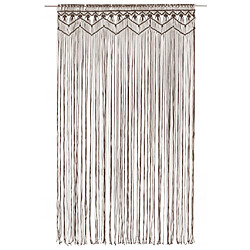 vidaXL Rideau en macramé Taupe 140x240 cm Coton