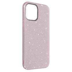 Avizar Coque Apple iPhone 12 Pro Max Paillette Amovible Silicone Semi-rigide Rose