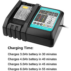 Universal 3A DC18RC Remplacement LI-ion Charger pour Makita 14.4V ~ 18V BL1830 BL1840 BL1850 BL1815 BL1430 LXT400 EU Charger rapide pas cher