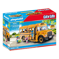 Playmobil® Playmobil 70983 Jouet de Construction 46 pièces Autobus Scolaire avec Effets Lumineux Jaune pas cher