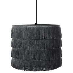 Beliani Lampe suspension SUAPURE Tissu Noir