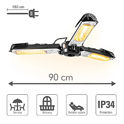 Acheter TROTEC Parasol chauffant à trois lampes IR 2005 SC , lampe chauffante de parasol, chauffage d'extérieur, chauffage d'appoint