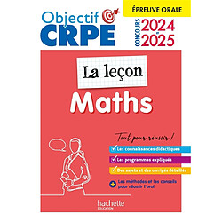 Maths, la leçon : épreuve orale : concours 2024 et 2025 - Occasion