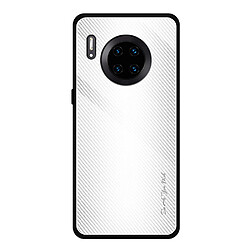 Wewoo Coque Pour Huawei Mate 30 Pro étui de protection en verre dégradé de texture blanc