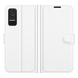 Etui en PU texture litchi, fermeture aimantée blanc pour votre Xiaomi Civi 5G