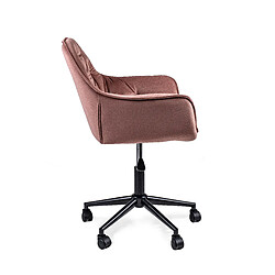 Avis Vivaldi Fauteuil Pivotant MILAN 2 Rose Velours