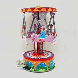 Avis Universal Collection adulte Retro Retro Toy Metal Tin Entertainment Park Rotation en bois Rotation de cheval Animal Mécanique Corloge de travail