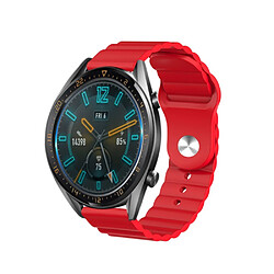 Bracelet en silicone Boucle inversée de 22 mm rouge pour votre Samsung Gear S3/Galaxy Watch 46mm/Huawei GT2 46mm/Huami Amazfit 1/2