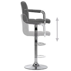 Acheter vidaXL Tabouret de bar Gris clair Tissu