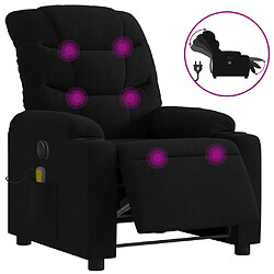 vidaXL Fauteuil de massage inclinable électrique Noir Tissu