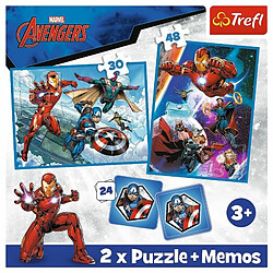 Trefl Puzzle 2w1 + memos Avengers Bohaterowie w akcji 93333 Trefl pas cher