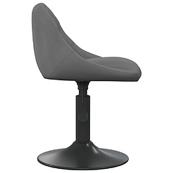 Avis vidaXL Tabouret de bar Gris foncé Velours