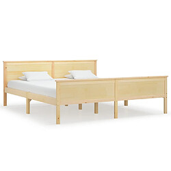 Maison Chic Lit adulte - Lit simple Cadre de lit,Structure du lit Contemporain Bois de pin massif 180x200 cm -MN57358