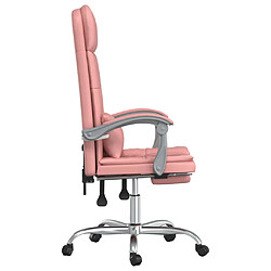 Avis vidaXL Fauteuil de massage inclinable de bureau Rose Similicuir