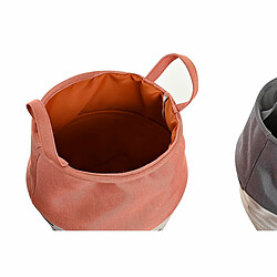 Avis Panier à linge DKD Home Decor Gris Orange 28 x 28 x 30 cm (3 Unités)