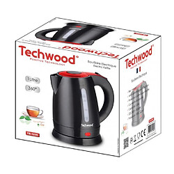 Techwood PACK DEJEUNER Bouilloire électrique Noire 1L 1600W + Grille-pain Baguettes Noir 2 Fentes 1300W