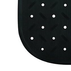 MSV Tapis Fond de douche antidérapant Caoutchouc CLASS 54x54cm Noir