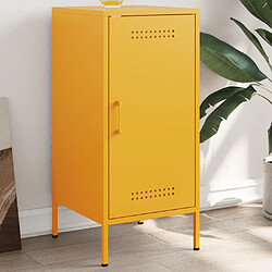 vidaXL Buffet jaune moutarde 36x39x79 cm acier