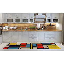 Alter Tapis de cuisine, 100% Made in Italy, Tapis antitache avec impression numérique, Tapis antidérapant et lavable, Modèle Este, 120x52 cm