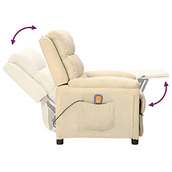 Acheter vidaXL Fauteuil de massage Crème Tissu