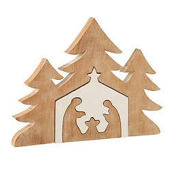 Paris Prix Crèche de Noël & Sapins Puzzle 54cm Naturel & Blanc