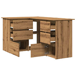 Acheter vidaXL Bureau d'angle chêne artisanal 145x100x76 cm bois d'ingénierie