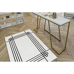 RUGSX Tapis AMOUR 53096C crème - Cadre, lignes moderne, élégant 98x200 cm pas cher