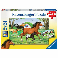 Ludendo Puzzles Ravensburger 2X24 Pièces - Monde de chevaux