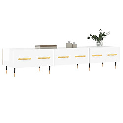 Avis Maison Chic Meuble TV scandinave - Banc TV pour salon blanc brillant 150x36x30 cm bois d'ingénierie -MN33100