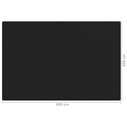 Avis vidaXL Tapis de tente 400x600 cm Noir