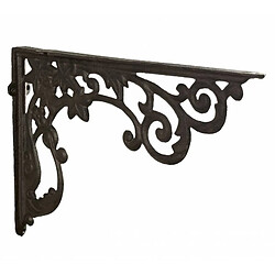 L'Héritier Du Temps Equerre Credence Etagere Potence Murale Suspension en Fonte Marron Support 4x27x37cm