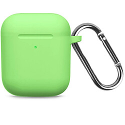 Coque en silicone avec crochet vert pour votre Apple AirPods (2019)/(2016)