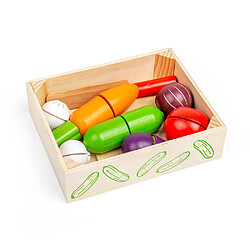 Bigjigs Toys Caisse de légumes à découper en bois