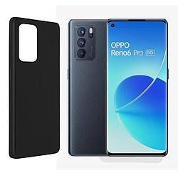 Visiodirect Coque de protection souple silicone Noir pour Oppo Reno 6 Pro 5G CPH2249 6,55"