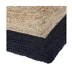 Tapis en jute coloris naturel / noir - L. 170 x l. 120 cm -PEGANE-