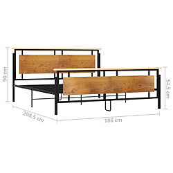 vidaXL Cadre de lit sans matelas métal 180x200 cm pas cher