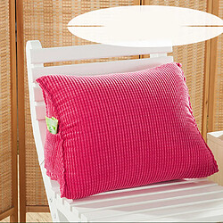 Triangulaire Taille Coussin Oreiller Bois Pad De Support Arrière Du Dossier L - Rose pas cher